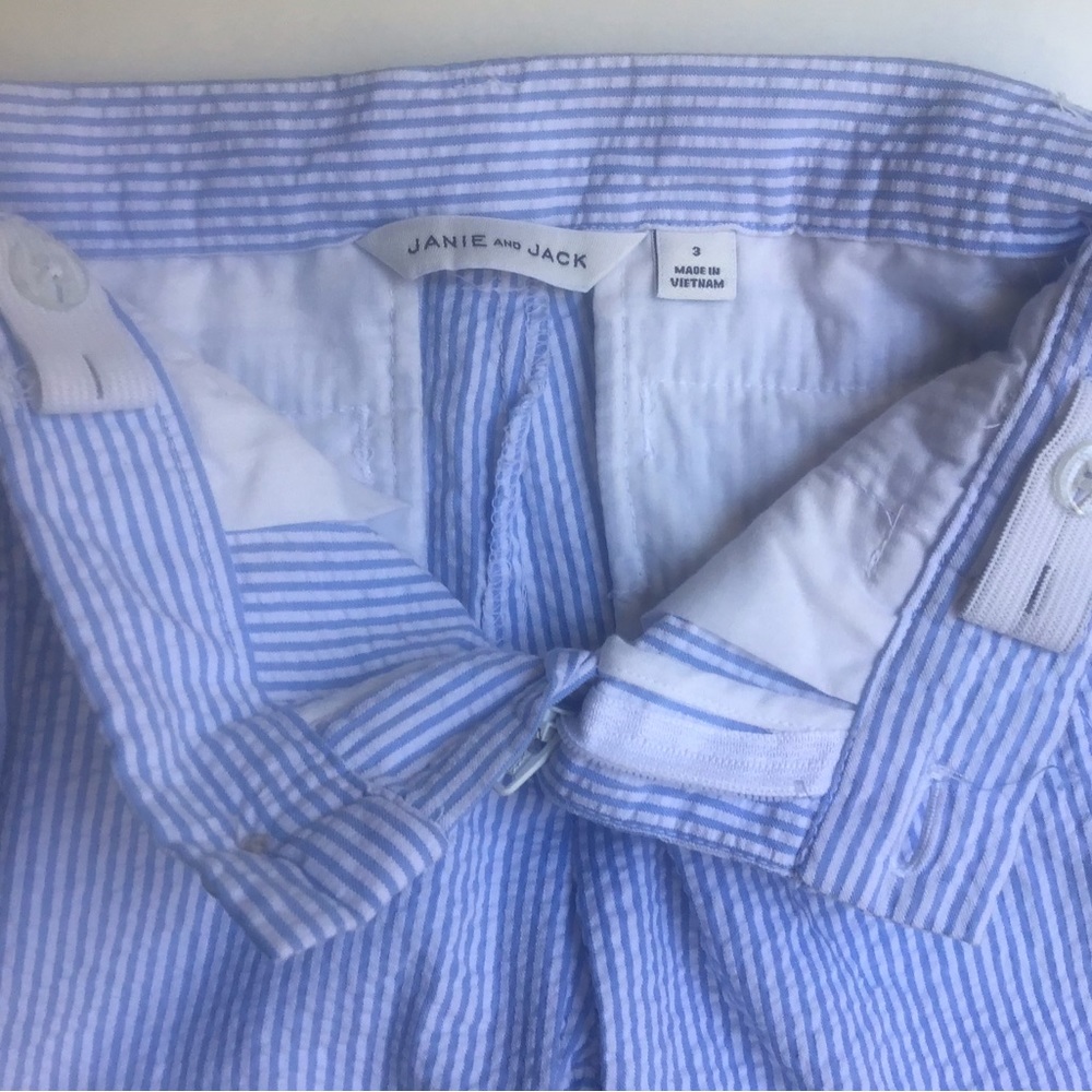 ⚓️ SOLD ⚓️ Janie and Jack Seersucker Stripe Pants - Picture 2 of 6